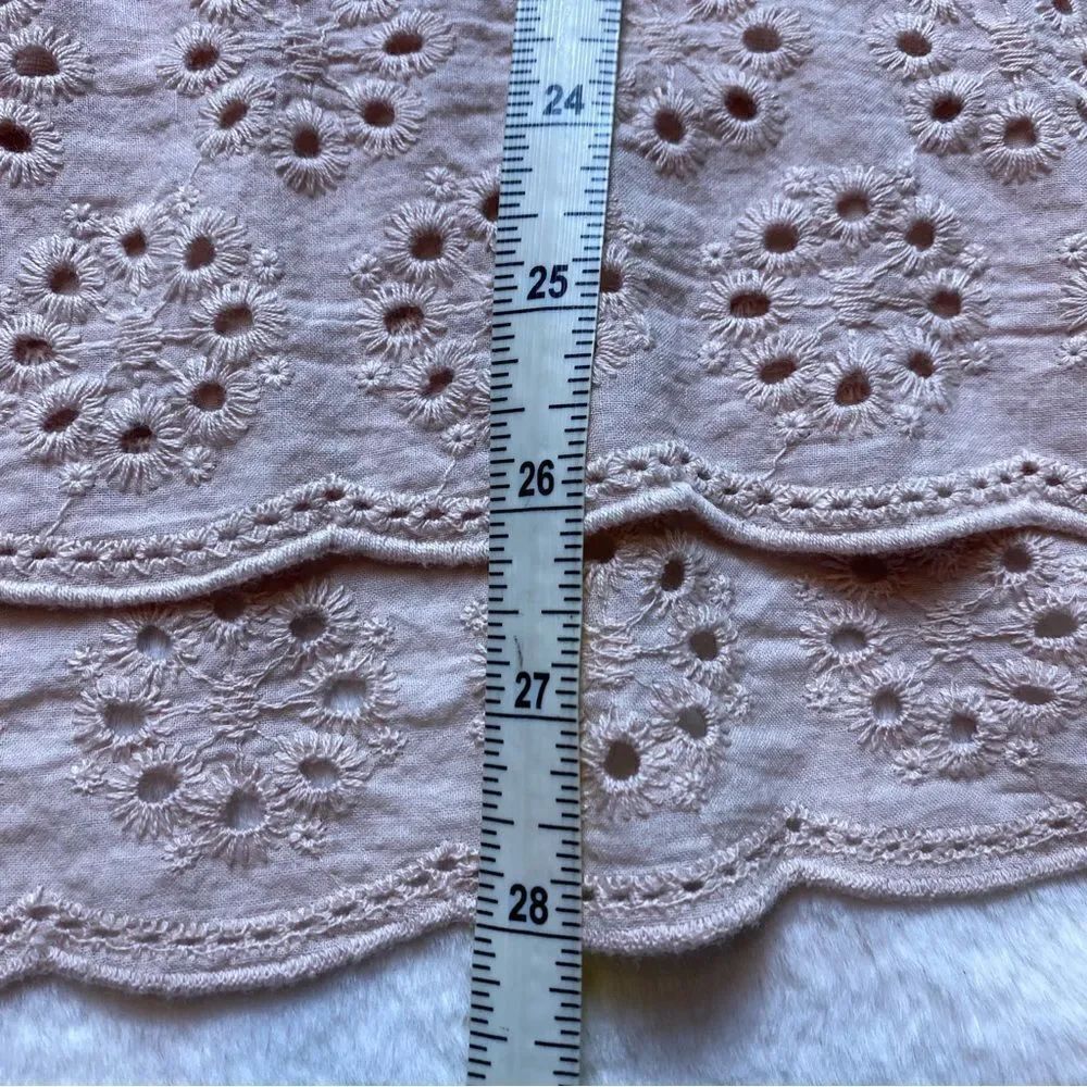 Terzo Millenio Made In Italy Blush Pink Linen Top Size Medium - Picture 9 of 10